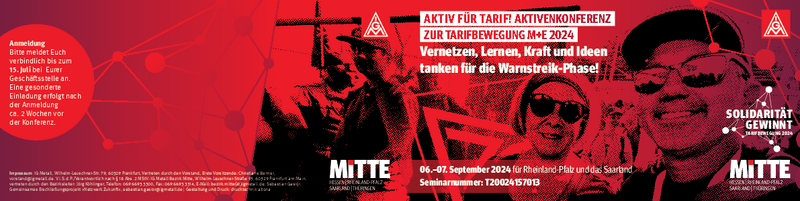 AKTIV FÜR TARIF! Aktivenkonferenz zur Tarifbewegung M+E 2024 für Rheinland-Pfalz und Saarland-1